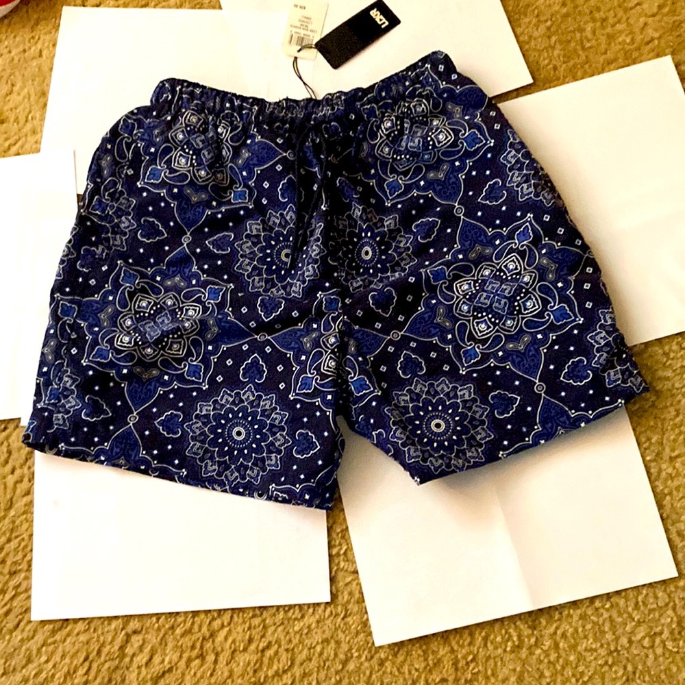 Navy Blue and Blue and White Short